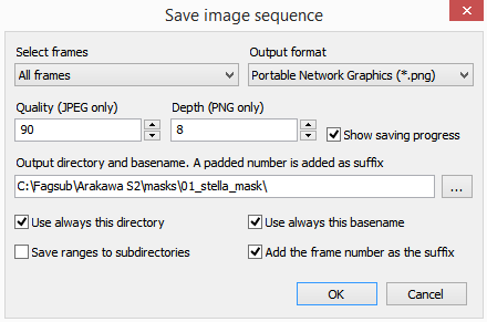 AvsPmod - Save Image Sequence