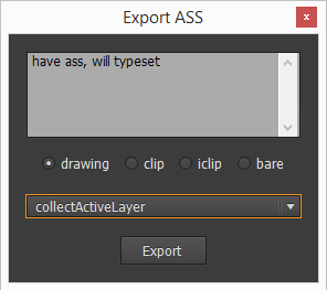 AI2ASS Export Dialog