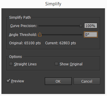 Illustrator: Simplify Tool